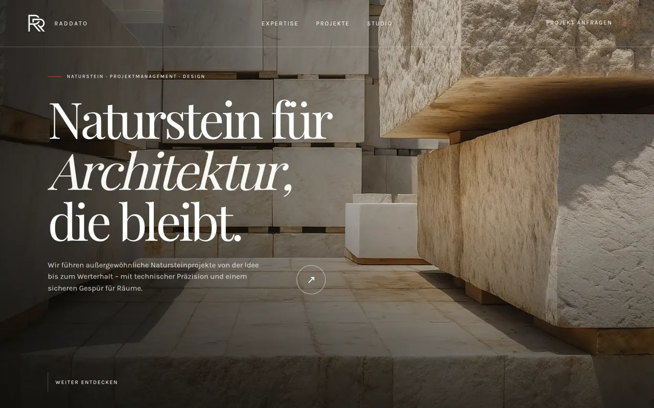 R+R Raddato, Studio-Fassung von Drela: erster Bildschirm am Desktop