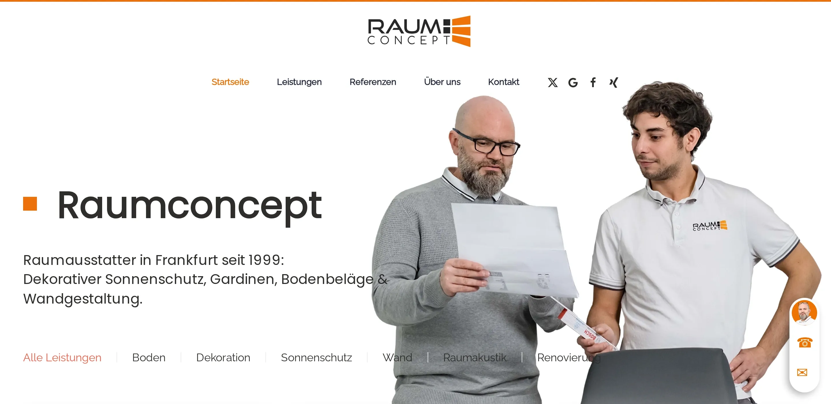 Startseite von raumconcept.de, gestaltet von Drela, Aufnahme vom 01.10.2026.